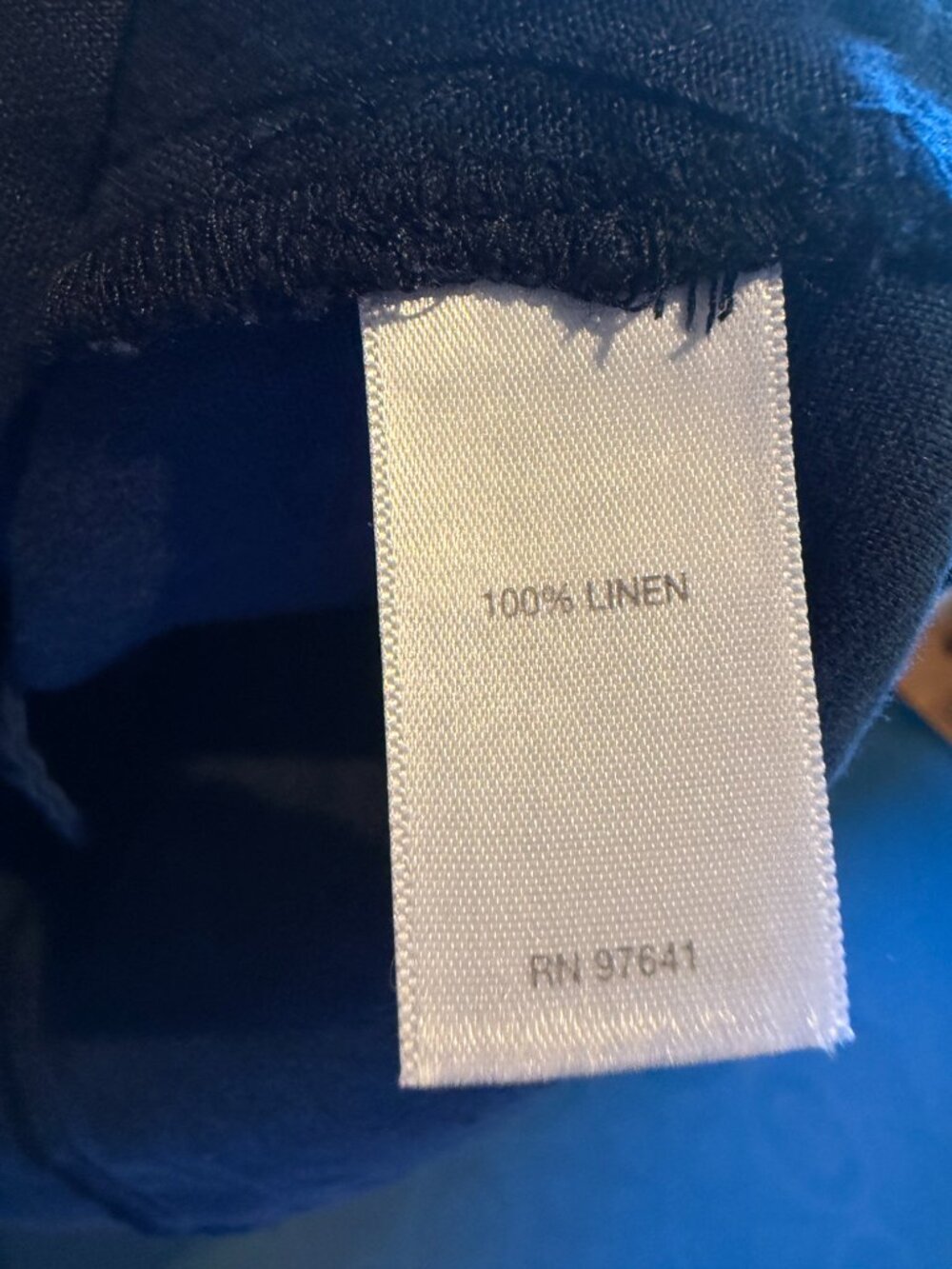 J. Jill Linen Dress In Navy - Picture 4 of 4